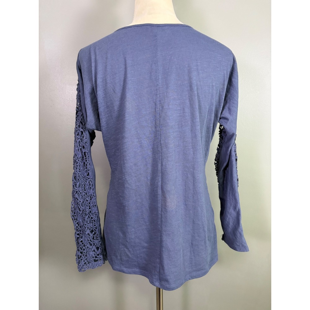 Sundance Lily's Paramour Crochet Lace Long Sleeve Top S Boho Whimsigoth Coquette - Picture 3 of 7